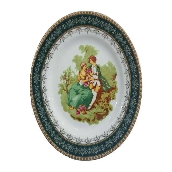 بشقاب میوه خوری چینی پردیس کاشان مدل لیلی و مجنون بسته 6 عددی 