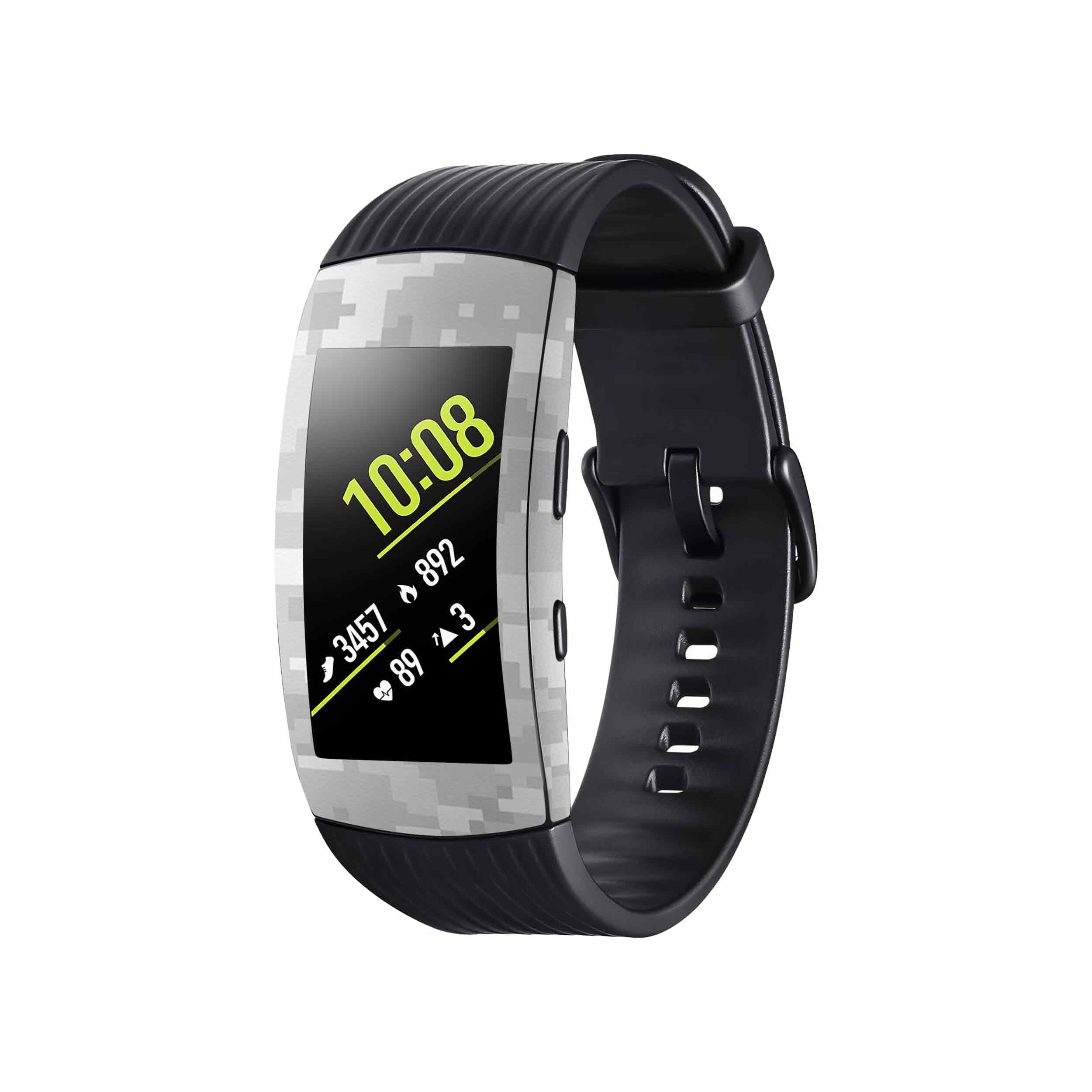 برچسب ماهوت طرح Army-Snow-Pixel مناسب برای ساعت هوشمند سامسونگ Galaxy Gear Fit 2 Pro