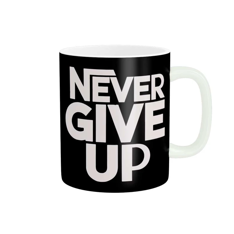 ماگ پاد آفرین طرح جمله انگیزشی  Never give up کد 2013
