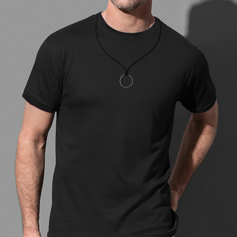 گردنبند نقره مردانه لیردا مدل حلقه اسم احد کد sh 7008 گردنبند نقره مردانه لیردا مدل حلقه اسم احد کد sh 7008