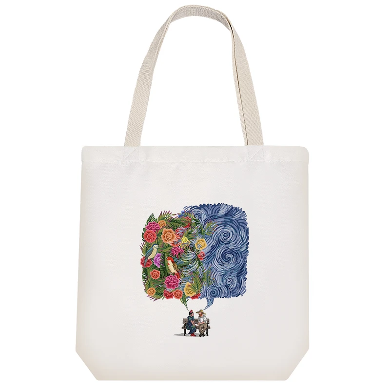 ساک خرید خندالو طرح ونسان ونگوگ و فریدا کالو کد 10228