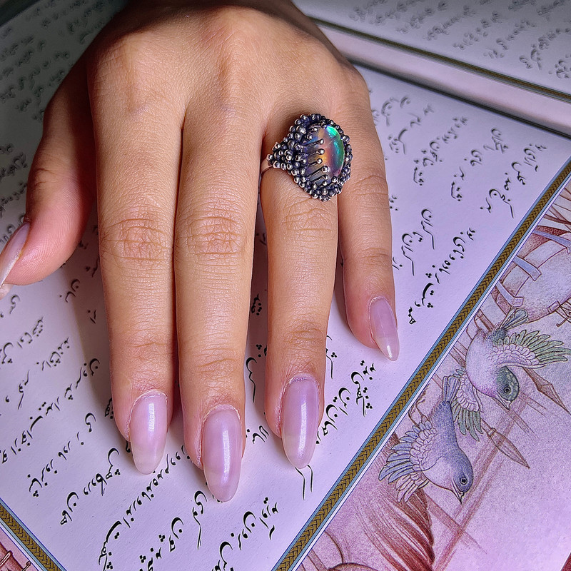 انگشتر نقره زنانه مدل گوارسه