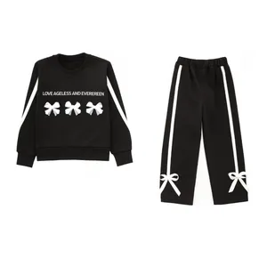 ست سویشرت و شلوار راحتی دخترانه مدل پاپیون کد M