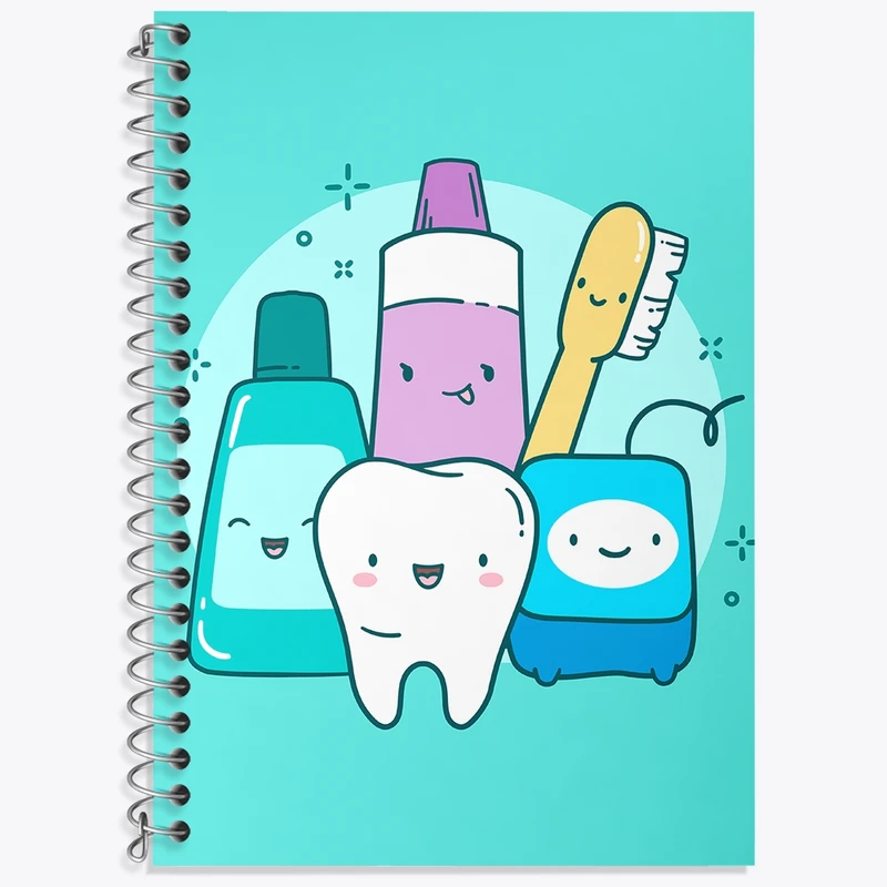 دفتر لغت 50 برگ خندالو طرح دندان و دندان پزشکی کودکانه کد 36737