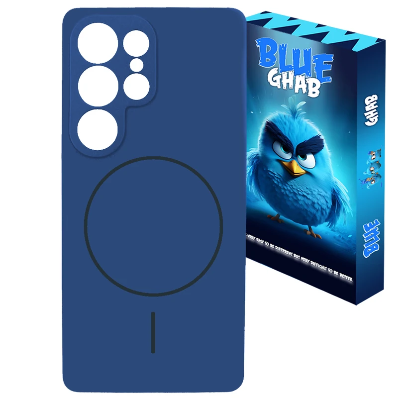 کاور بلو قاب مدل مگسیف سیلیکونی کد O41 مناسب برای گوشی موبایل سامسونگ Galaxy S24 Ultra 