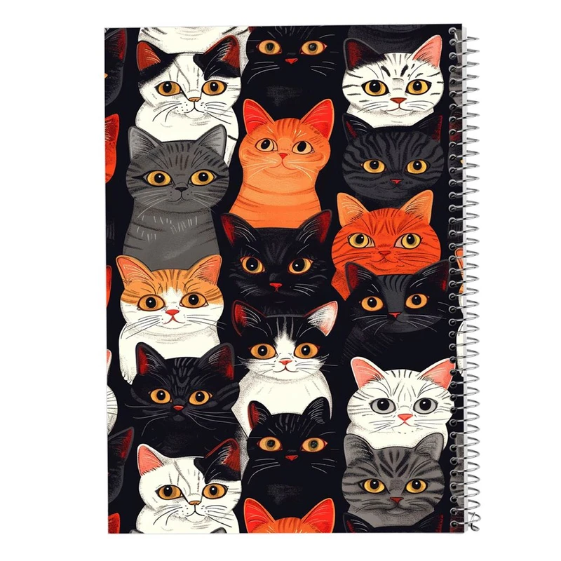 دفتر شطرنجی 50 برگ مدوپد طرح سگ و گربه کد DF17374