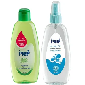 شامپو بچه و روغن بدن بچه فیروز مدل آلوئورا حجم 200 میلی لیتر