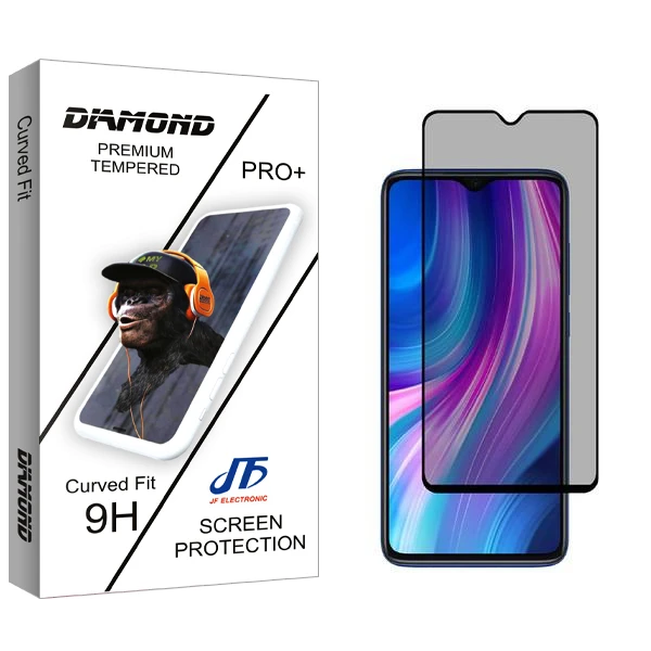 محافظ صفحه نمایش حریم شخصی جی اف مدل Diamond مناسب برای گوشی موبایل شیائومی Redmi Note 8