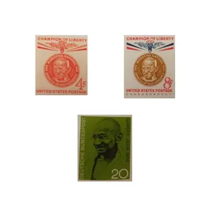 تمبر یادگاری مدل گاندی مجموعه 3 عددی