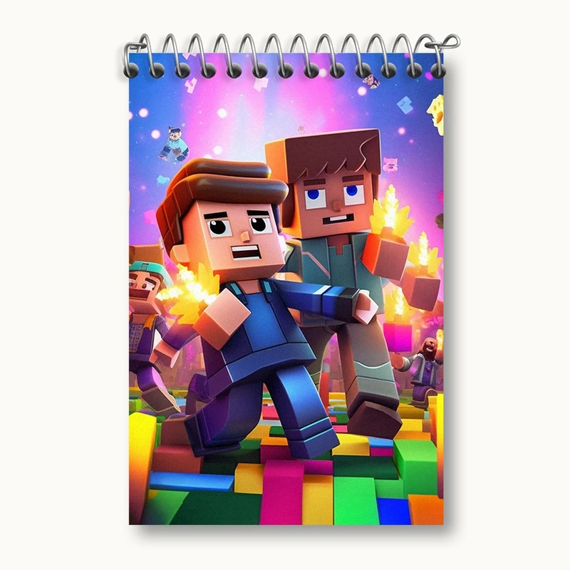 دفتر یادداشت 50 برگ خندالو مدل ماینکرافت (Minecraft) کد F2240