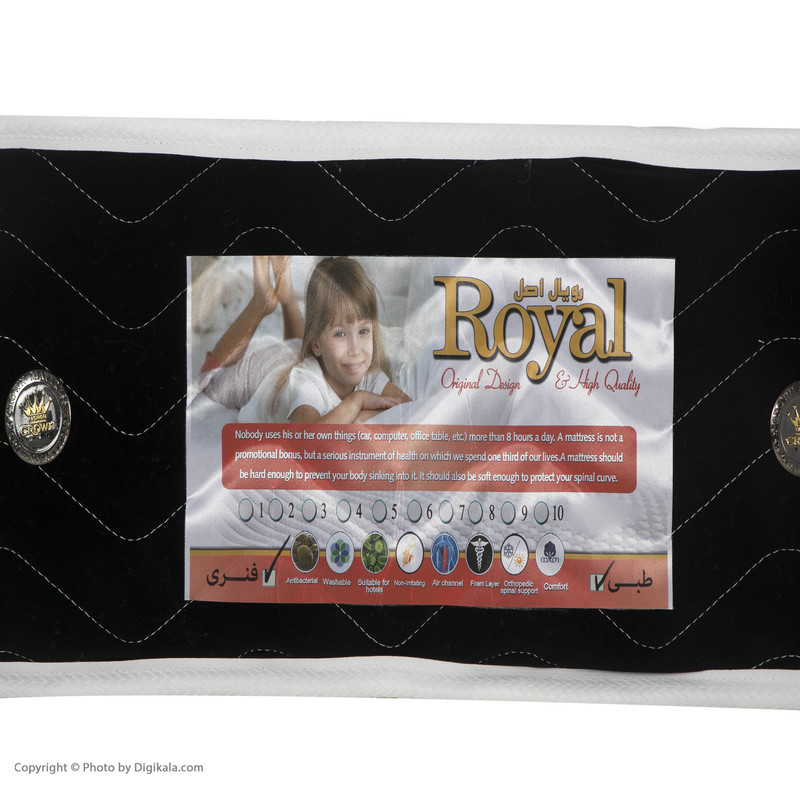تشک رویال اصل مدل B003 یک نفره سایز 200 × 90 سانتی متر