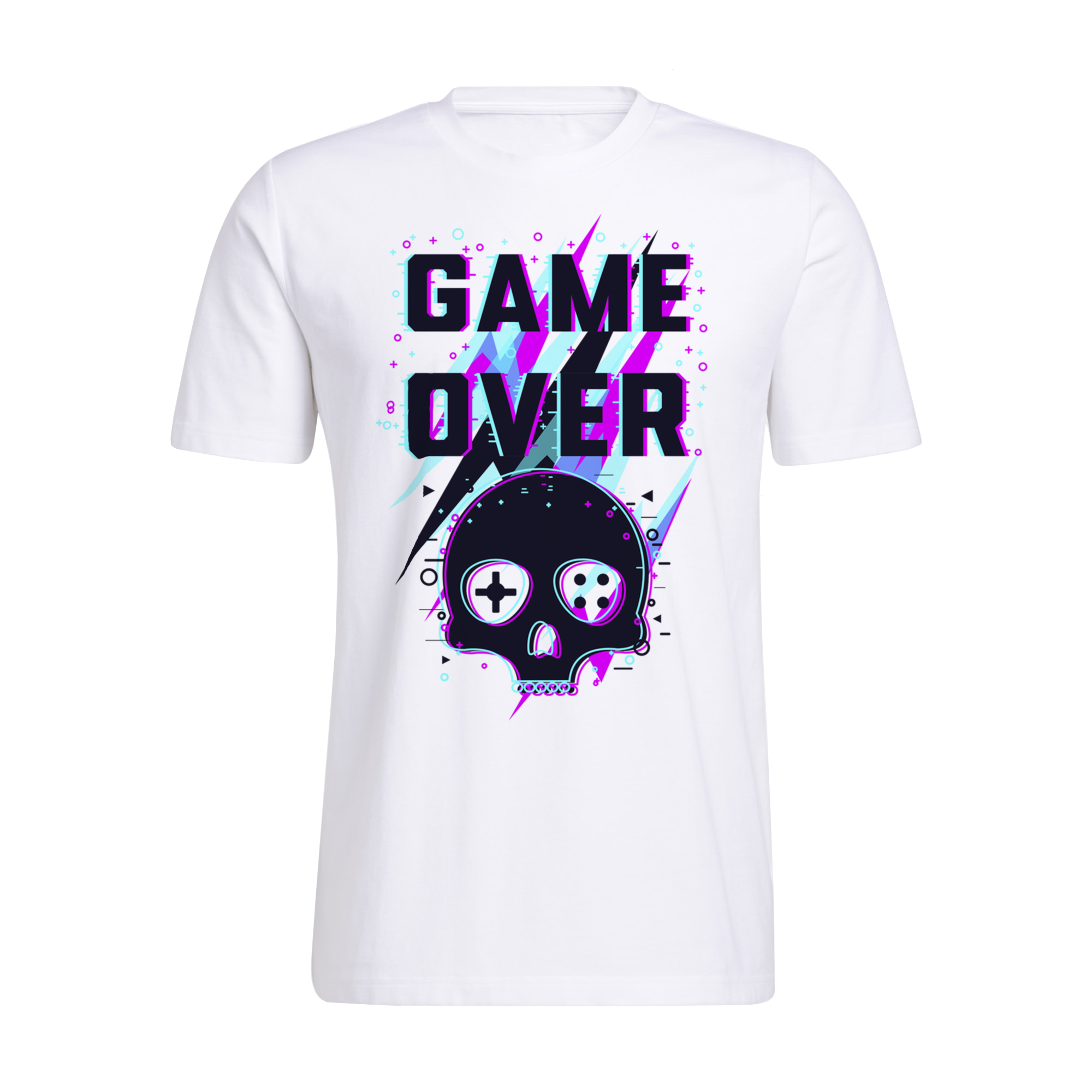 تیشرت آستین کوتاه مردانه طرح GAME OVER مدل G014W