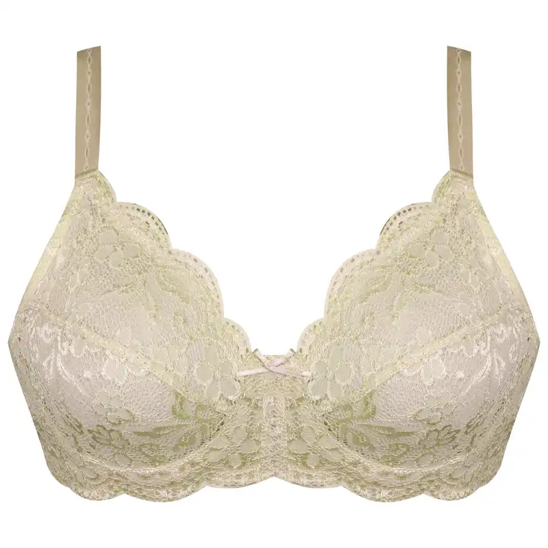 سوتین زنانه پانیذ مدل فنردار کد 66337 رنگ کرم