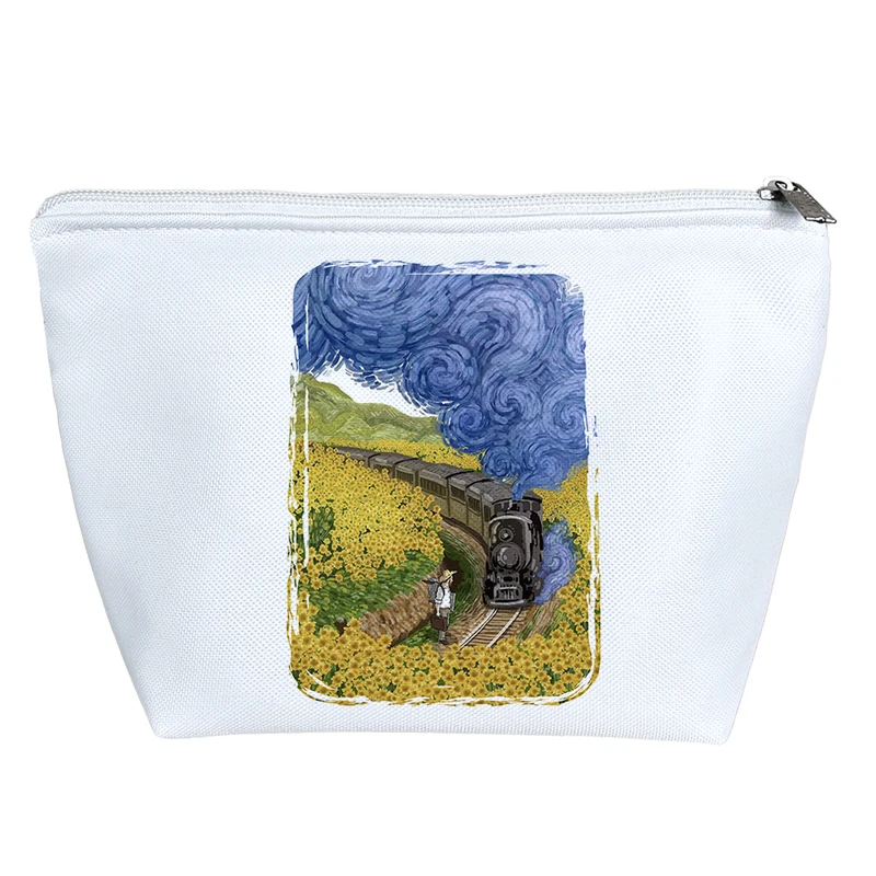 کیف لوازم آرایش دخترانه خندالو مدل قطار و ونگوگ کد 5603