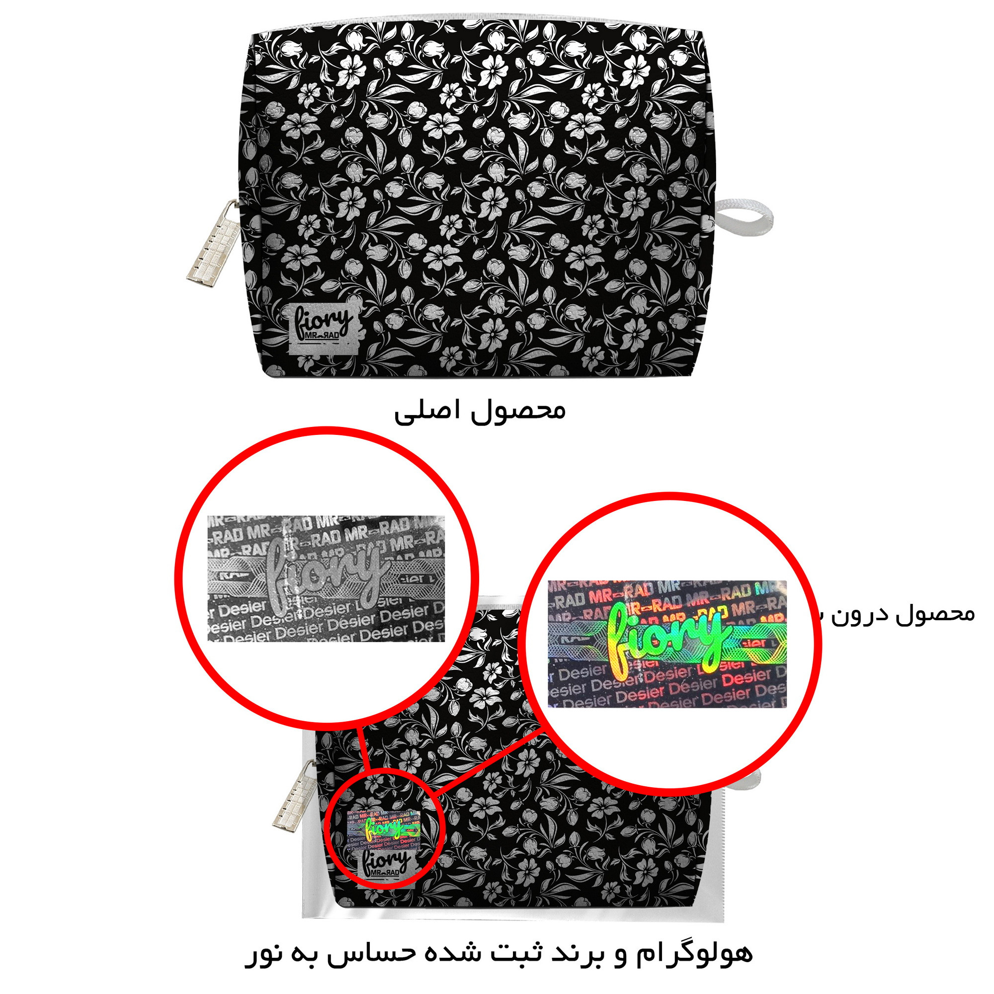 کیف نوار بهداشتی فیوری مدل گلسا کد 2246