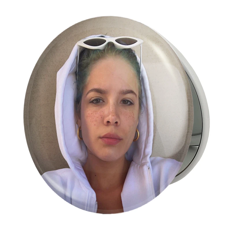 آینه جیبی خندالو طرح هالزی Halsey مدل تاشو کد 19091 