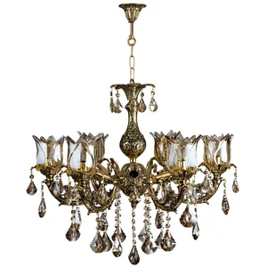  لوستر 12 شعله چشمه نور کد 6+C2851/6