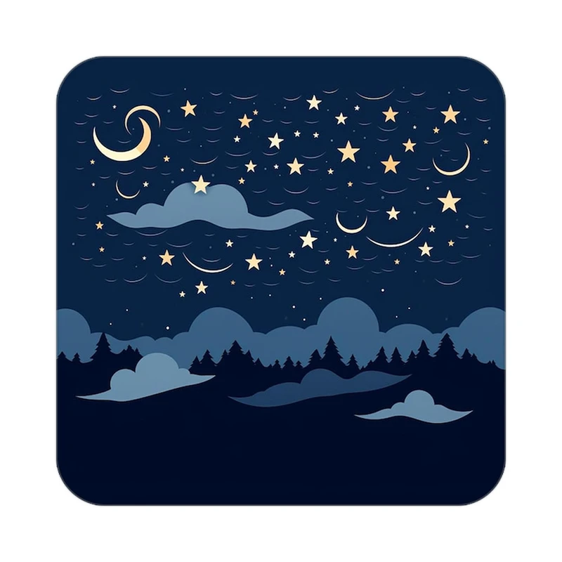 زیر لیوانی کاکتی طرح ماه و ستاره مدل mp53226