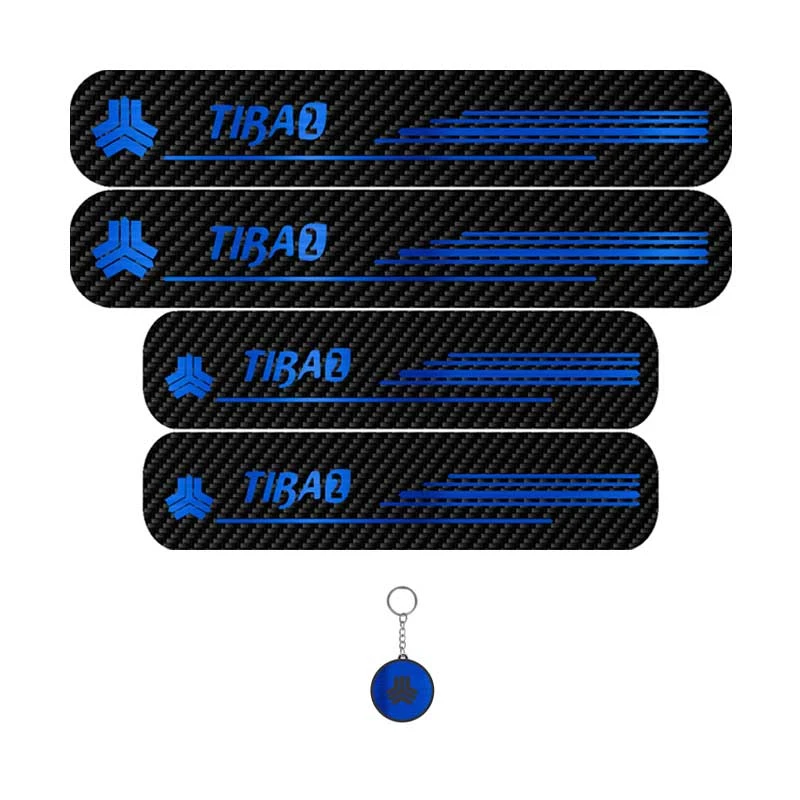 برچسب پارکابی خودرو لندمون کد LC004 MB مناسب برای تیبا دو مجموعه 4عددی به همراه جاکلیدی