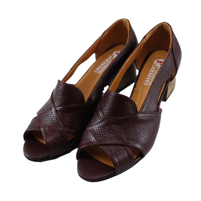 صندل زنانه مدل چرم طبیعی کد 594.1