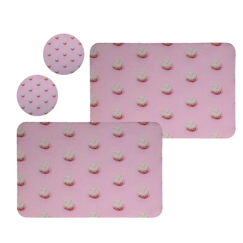 زیربشقابی طرح فانتزی کد 8210 مجموعه 2عددی همراه زیرلیوانی