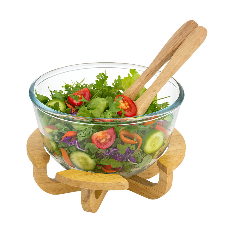 ظرف سالاد ال وی کد 6353461460536 به همراه قاشق و چنگال