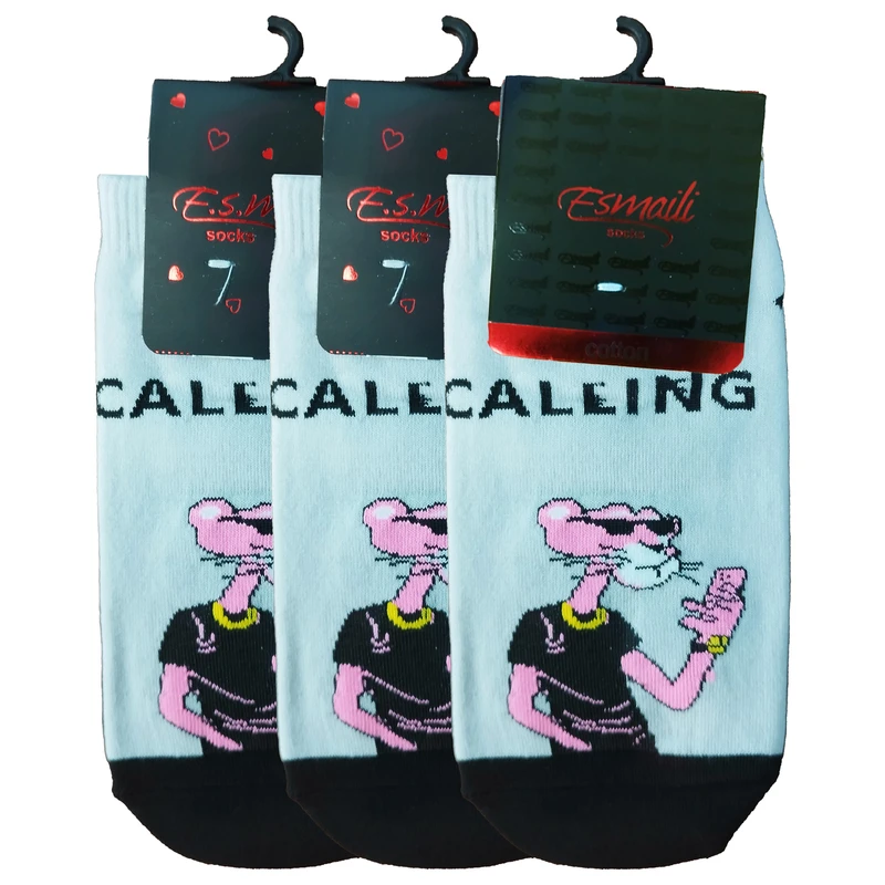 جوراب ساق کوتاه زنانه مدل CALLING بسته 3 عددی