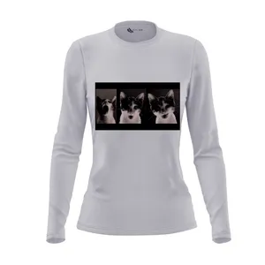 تی شرت آستین بلند زنانه مدل گربه