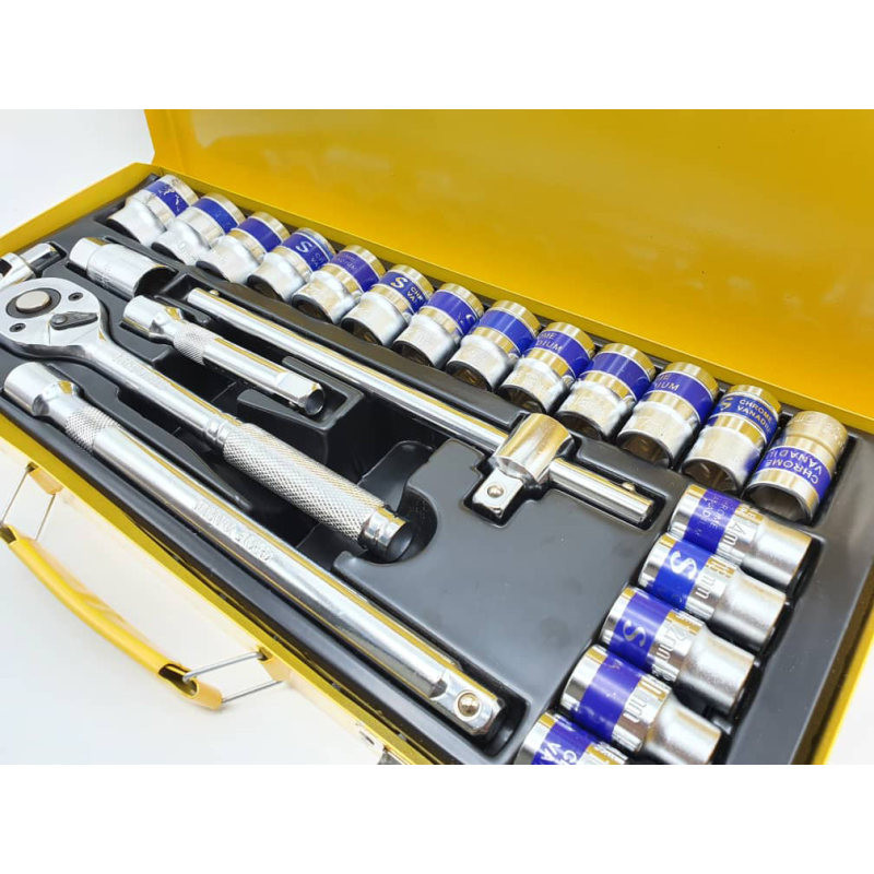 جعبه آچار بکس مدل CHROME_VANADIUM مجموعه 24 عددی