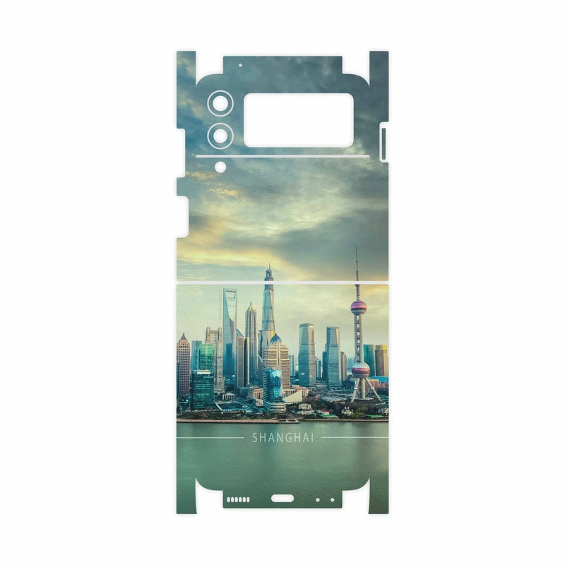 برچسب پوششی ماهوت مدل Shanghai-City-FullSkin مناسب برای گوشی موبایل سامسونگ Galaxy Z Flip3 5G