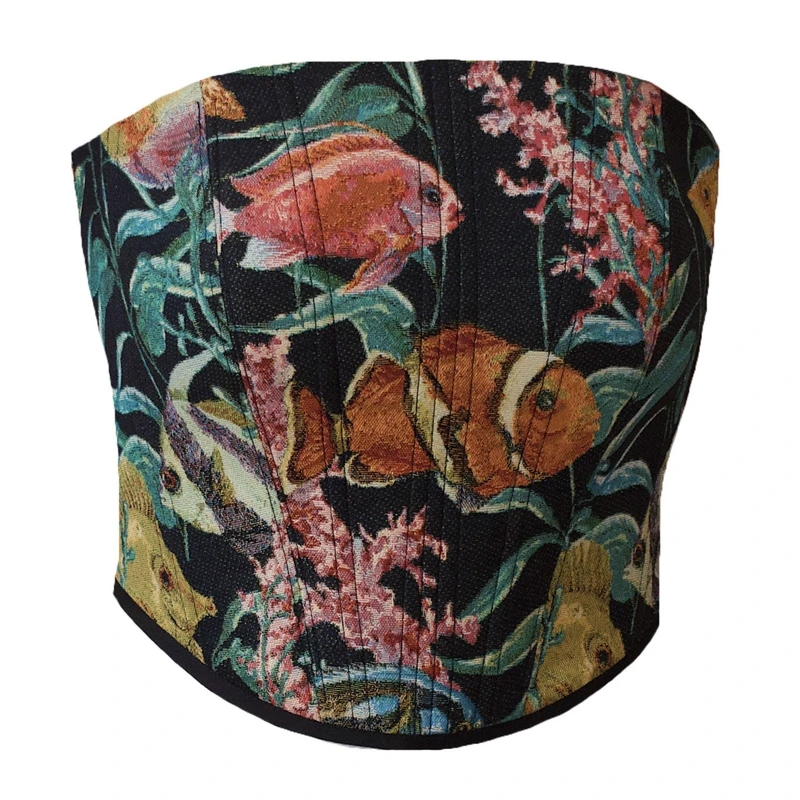 نیم‌تنه زنانه مدل دکلته فنردوزی شده