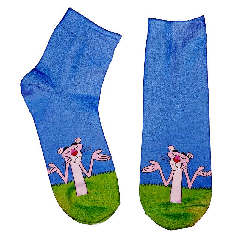 جوراب مدل پلنگ صورتی 02