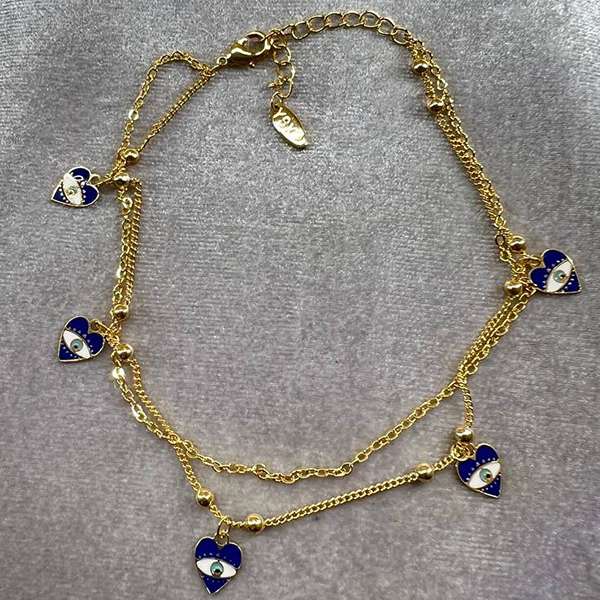 پابند زنانه وای اس ایکس مدل دو ردیفه طرح چشم نظر کد 986556 پابند زنانه وای اس ایکس مدل دو ردیفه طرح چشم نظر کد 986556