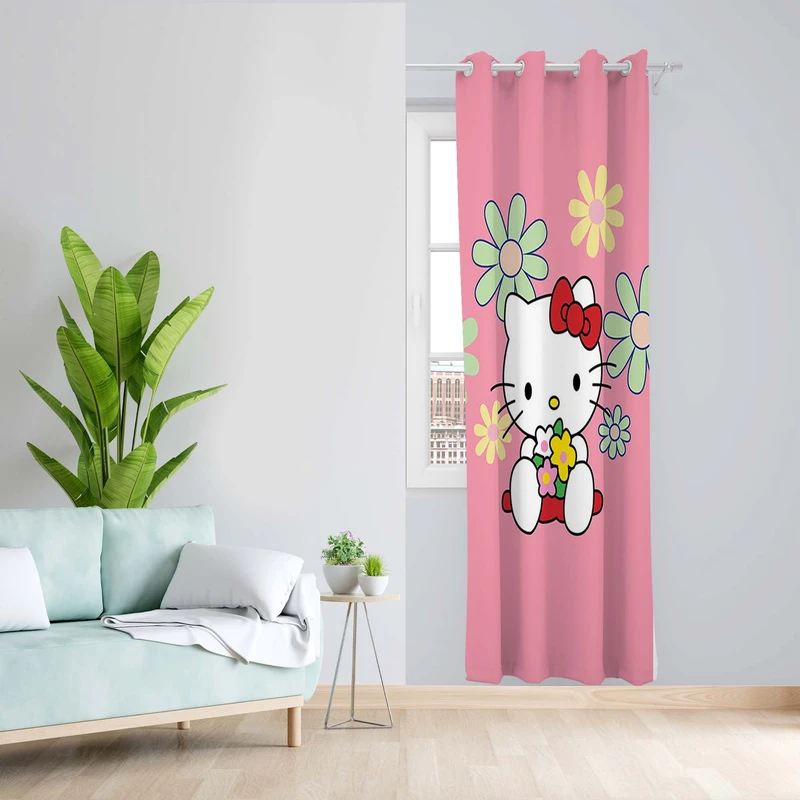 پرده طرح کیتی مدل مخمل پانچی کد 1581 z سایز 140x200 سانتی متر