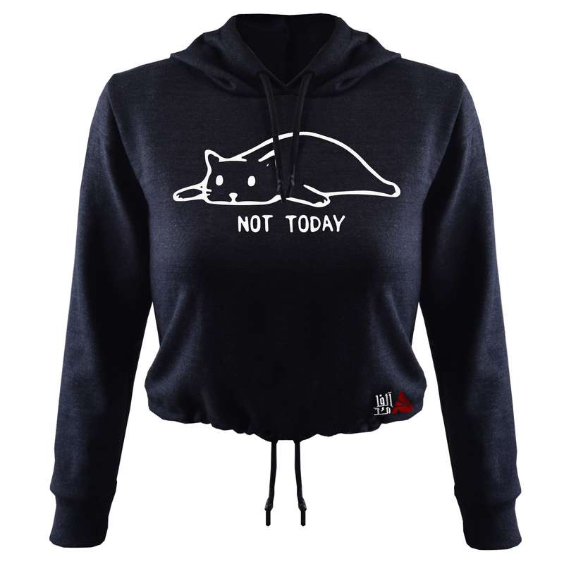 هودی زنانه مدل NOT TODAY کد T07 رنگ سرمه ای