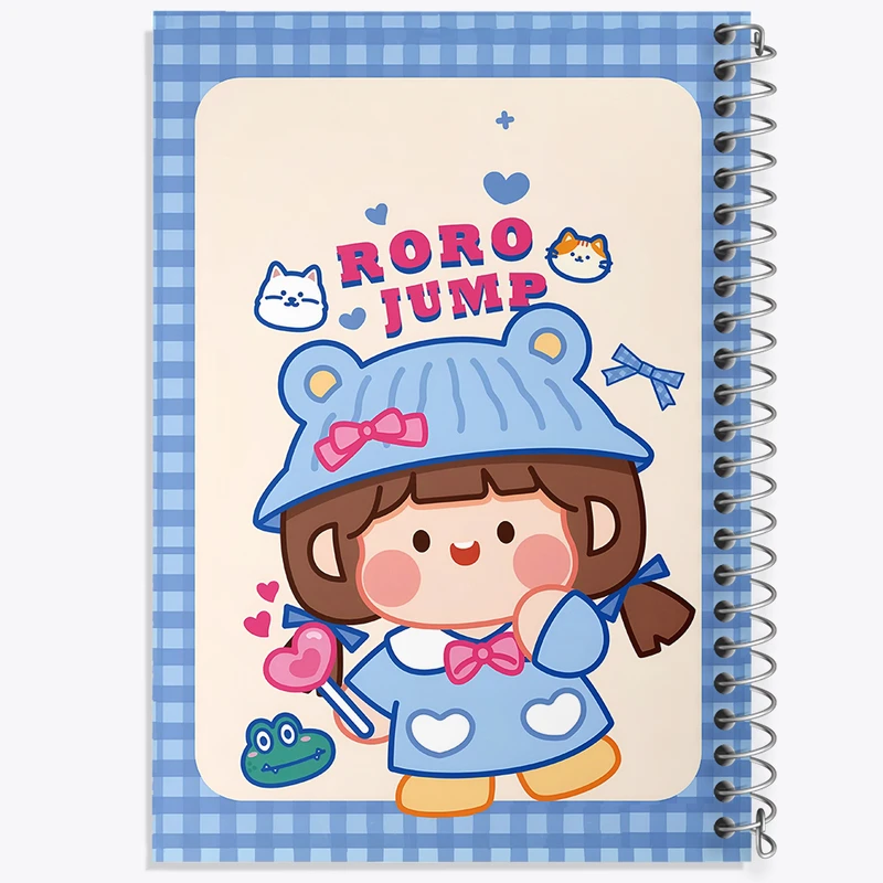 دفتر شطرنجی 50 برگ خندالو طرح رورو جامپ کیوت کد N3905