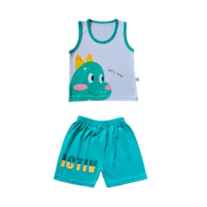 ست تاپ شلوارک راحتی پسرانه کد 076