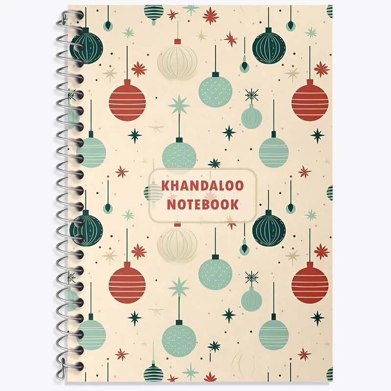 دفتر لغت 50 برگ خندالو طرح پترن کریسمسی کد N5830