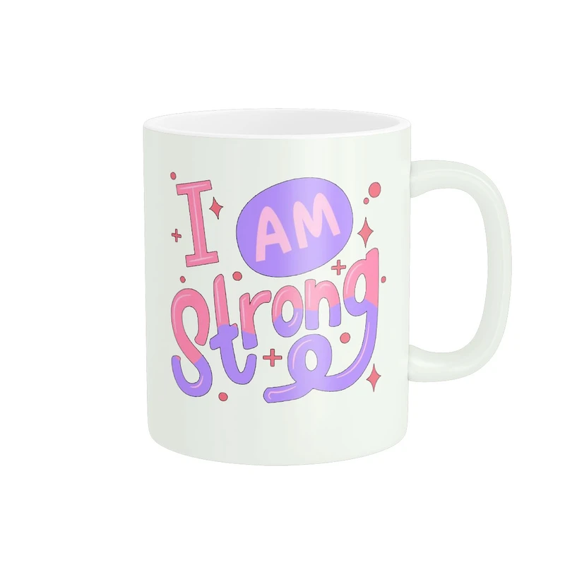 ماگ پاد آفرین مدل تایپوگرافی من قوی هستم کد 226