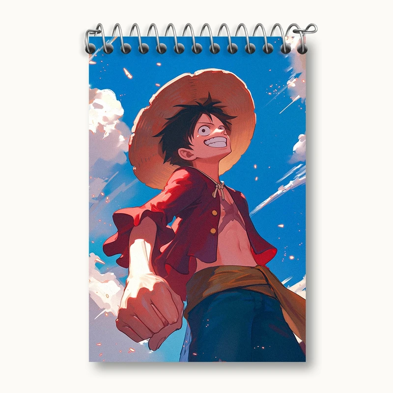 دفتر یادداشت 50 برگ خندالو مدل لوفی انیمه وان پیس کد F2854