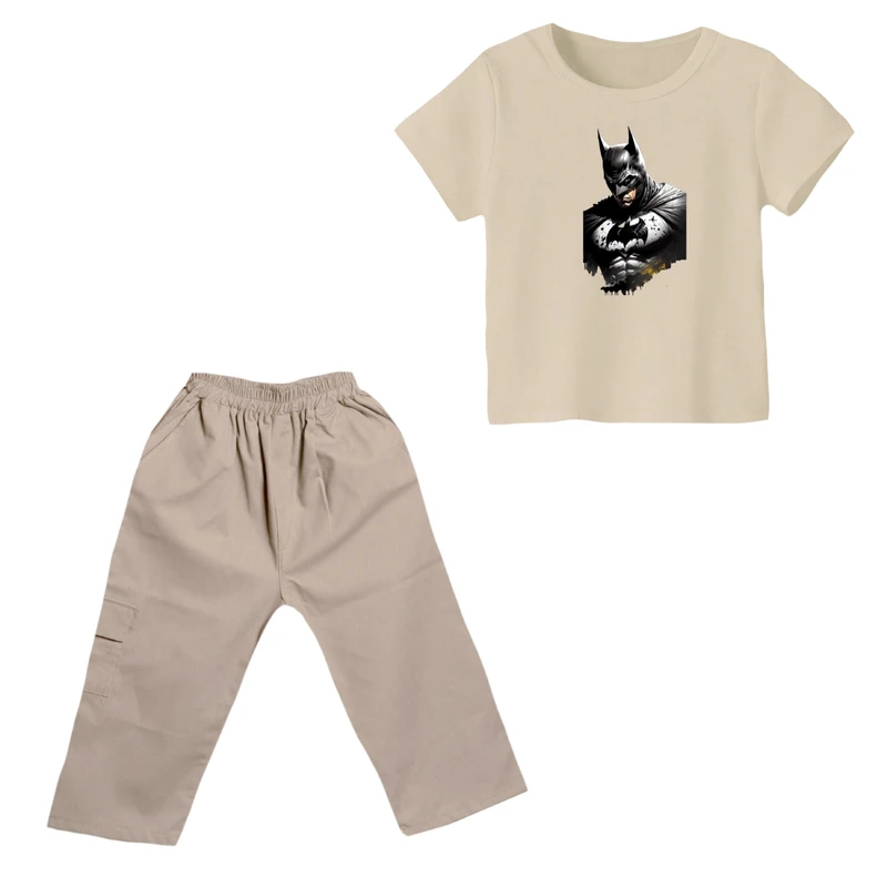 ست تی شرت و شلوارک پسرانه مدل بتمن کد ۱۹