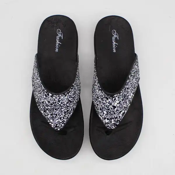 دمپایی لاانگشتی زنانه نیکتا مدل شنی کد 022-15 WH