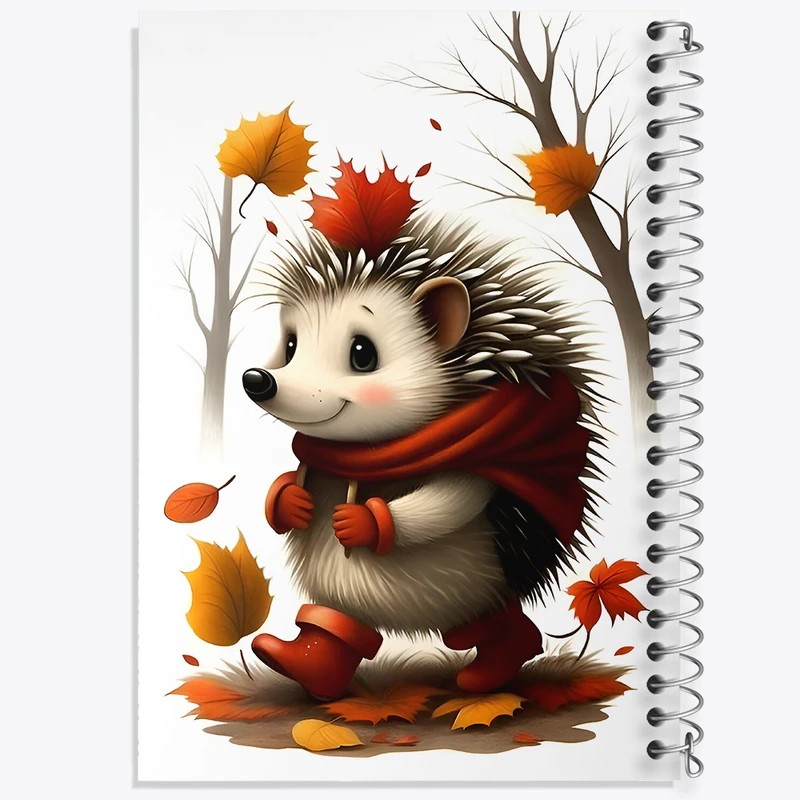 دفتر شطرنجی 50 برگ خندالو طرح جوجه تیغی بامزه کد F7093