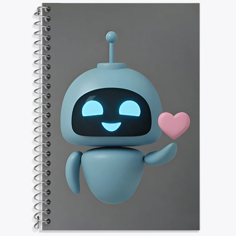 دفتر زبان 50 برگ خندالو مدل سه خط طرح وال ای (wall-E) کد F7833