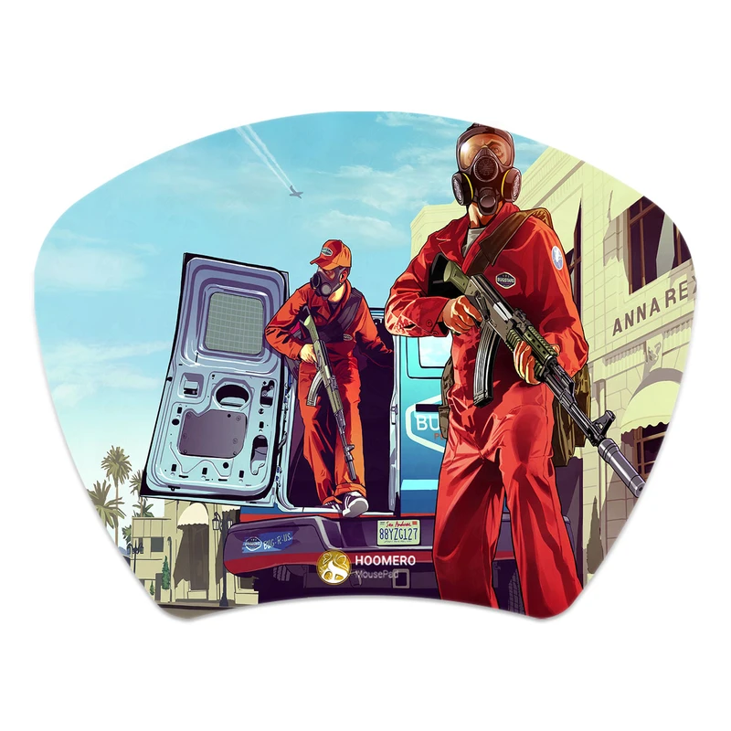 ماوس پد هومرو مدل MC408 طرح بازی جی تی ای GTA