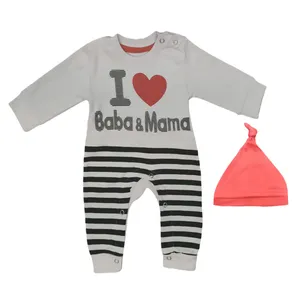 ست سرهمی و کلاه نوزادی طرح LOVE کد n06