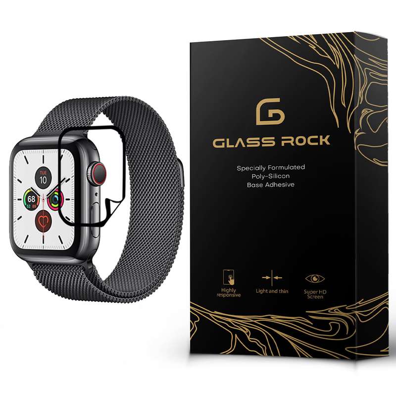 محافظ صفحه نمایش گلس راک نانو مدل PMR-Glass مناسب برای اپل واچ سری 5 44 میلی متر
