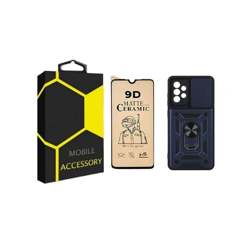 کاور مدل BADRIANO مناسب برای گوشی موبایل سامسونگ Galaxy A13 4G به همراه محافظ صفحه نمایش