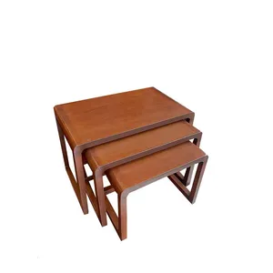 میز عسلی مدل بغل خم B 11012 مجموعه 3 عددی