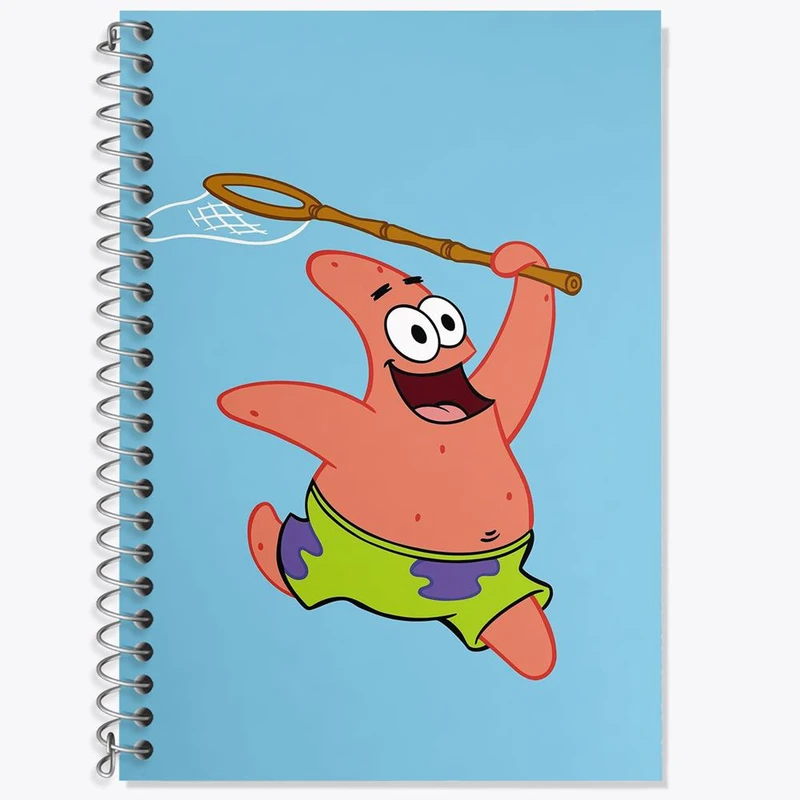 دفتر زبان 50 برگ خندالو مدل دو خط طرح پاتریک کد 24703